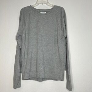 LINDBERGH Denmark Mens Cotton Sweater XXL/XL Lt Gray Crew Neck Preppy Minimalist